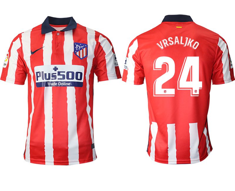 Men 2020-2021 club Atletico Madrid home aaa version #24 red Soccer Jerseys